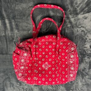 Vera Bradley Extra Large Red Bandana Travel Bag